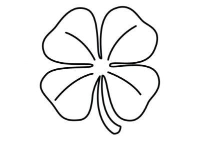 Four-Leaf-Clover-Coloring-Pages (kids)