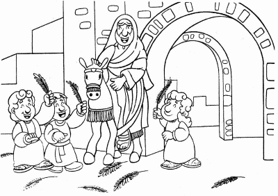 Jesus-Returns-on-Palms-Sunday-Coloring-Page (kids)
