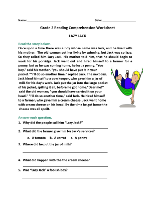2nd-Grade-Reading-Worksheet (kids)
