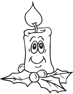 Happy-Christmas-Candle-Coloring-Page (kids)