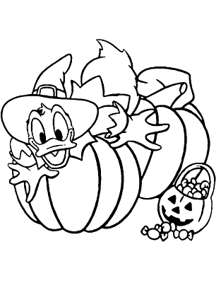 Donald-Duck-Halloween-Coloring-Page (kids)