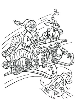 Grinch-on-Sleigh-Coloring-Page (kids)