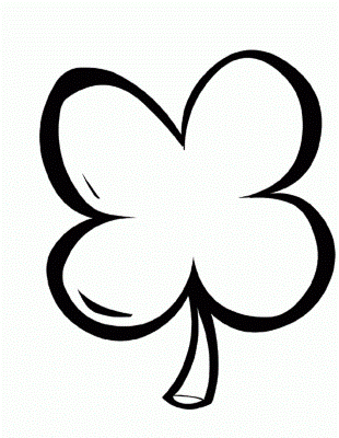 Simple-Four-Leaf-Clover-Coloring-Pages (kids)
