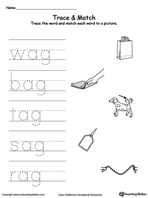 AG-Word-Family-Trace-and-Match-Worksheet