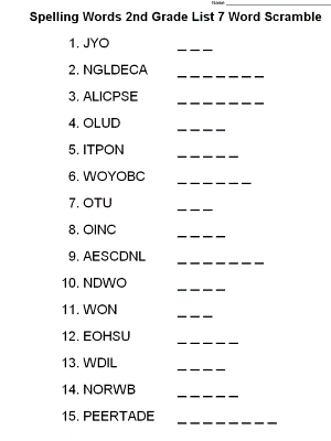 2nd-Grade-Spelling-Scramble.Worksheet (kids)