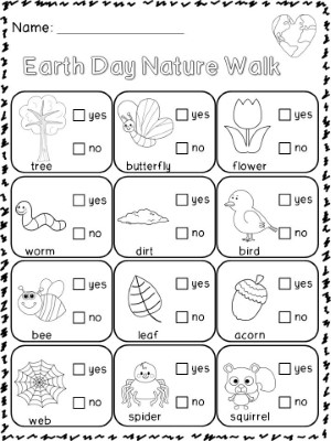 Earth-Day-Nature-Walk-Worksheets (kids)
