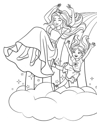 Sliding-down-A-Rainbow-Coloring-Page (kids)