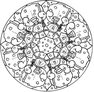 Snowman-Mandala-Winter-Coloring-Pages-for-Adults (kids)