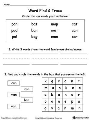 AN-Word-Family-Find-and-Trace-Worksheet