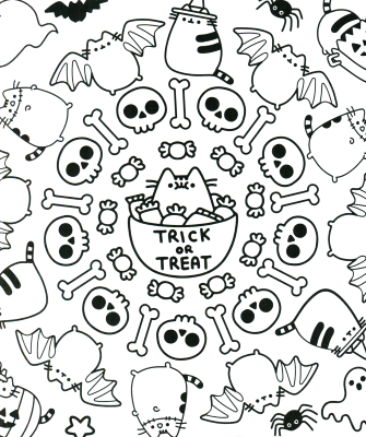 Cute-Halloween-Coloring-Page-Pattern (kids)