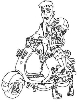 Monster-High-Ghoulia-And-Slow-Moe-Coloring-Arts (mamun)