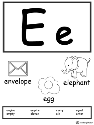 Alphabet-Flashcards-For-Preschooler-Letter-E