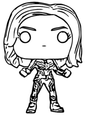 Funko-Captain-Marvel-Coloring-Page (kids)