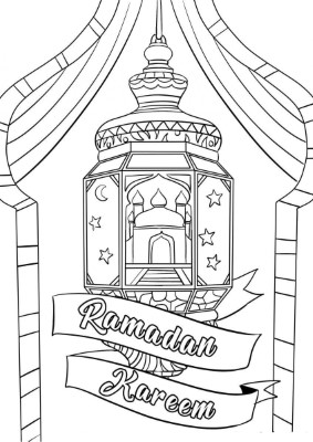 Ramadan-Kareem-Coloring-Page (kids)