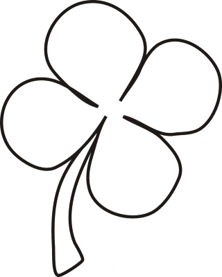 Shamrock-Four-Leaf-Clover-Coloring-Page (kids)