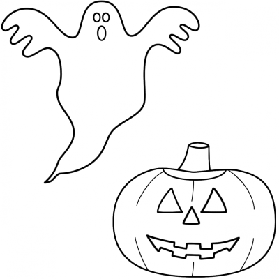 Ghost-and-Pumpkin-Coloring-Page (kids)