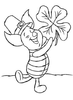Piglets-4-Leaf-Clover-Coloring-Page (kids)