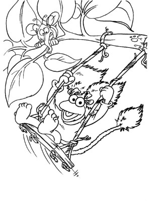 Red-Fraggle-Swinging-Coloring-Page (kids)