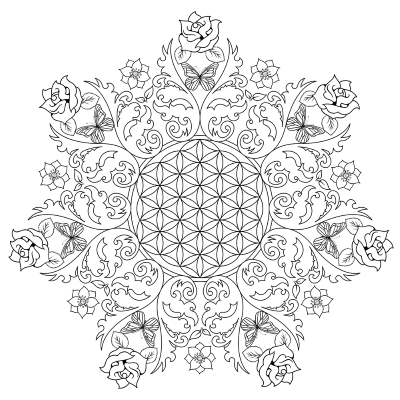 Complex-Flower-Coloring-Pages (kids)