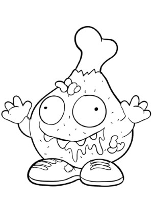 Chicken-Leg-Monster-Coloring-Page (kids)