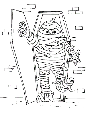 Halloween-Mummy-Coloring-Page (kids)