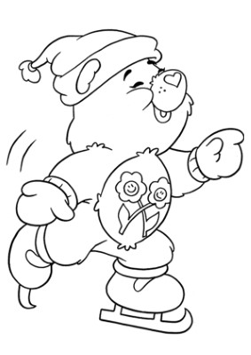 Winter-Bear-Ice-Skating-Coloring-Page (kids)
