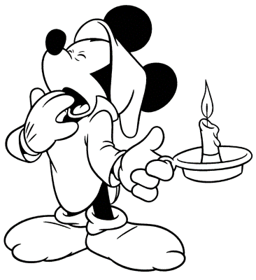 Mickey-Mouse-Holding-a-Candle-Coloring-Page (kids)