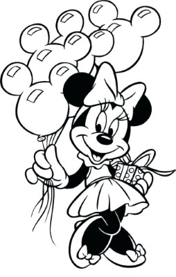 Minnie-Mouse-Present-Coloring-Page (kids)