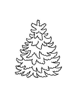 Evergreen-Tree-Coloring-Pages (kids)