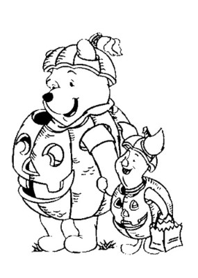 Pooh-and-Piglet-Halloween-Costume-Coloring-Page (kids)