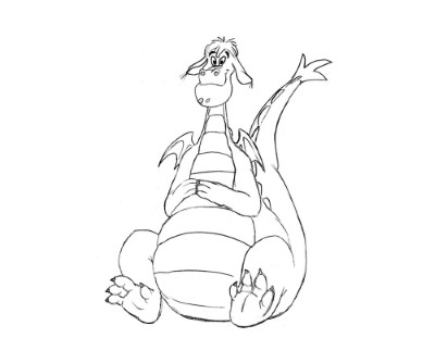 Cute-Petes-Dragon-Coloring-Page (kids)