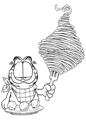 Garfield-Loves-Pasta-Coloring-Page (kids)