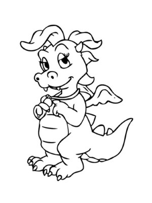 Cassie-Dragon-Tales-Coloring-Page (kids)