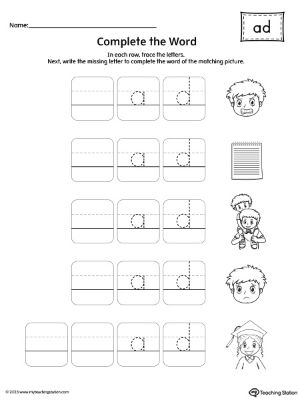 AD-Word-Family-Complete-Words-Worksheet