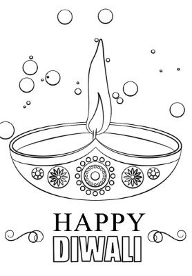 Happy-Diwali-Coloring-Page (kids)