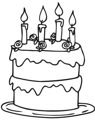Pretty-Cake-with-Candles-Coloring-Page (kids)