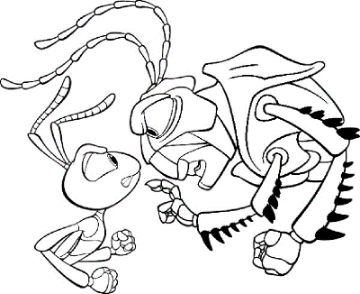 Flik-and-Hopper-Bugs-Life-Coloring-Page (kids)