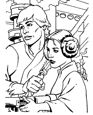 Luke-and-Leia-Star-Wars-Coloring-Pages (kids)