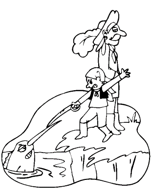 Pirate-Fighting-a-Swordfish-Coloring-Page (kids)