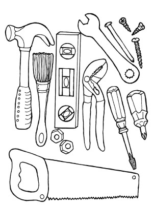 Building-Tools-Coloring-Page (kids)