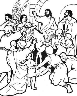 Jesus-Returns-on-Palm-Sunday-Coloring-Page (kids)
