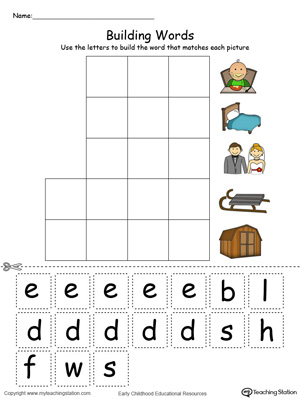 Building-Words-ED-Word-Family-Color