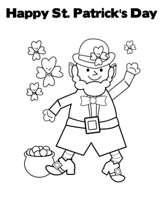 Happy-St-Patricks-Day-Pot-of-Gold-Coloring-Page (kids)