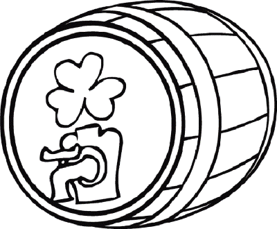 St-Patricks-Day-Keg-Coloring-Page (kids)