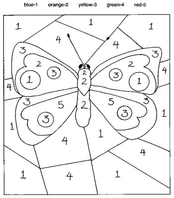 Butterfly-Color-by-Number-Preschool (kids)
