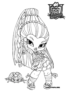 Monster-High-Ghoulia-&-Slow-Moe-Coloring-Pages-5 (mamun)