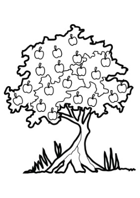 Apple-Tree-Coloring-Page (kids)