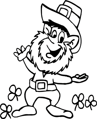 Leprechaun-Coloring-Pages. (kids)