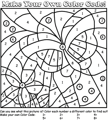 Color-by-Number-Spring-Worksheet (kids)