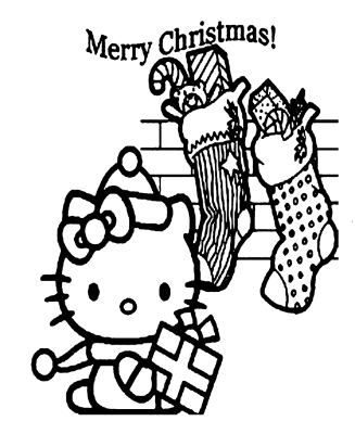 Merry-Christmas-Hello-Kitty-Coloring-Page (kids)